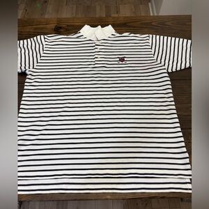 Ralph Lauren Black and White Striped Polo